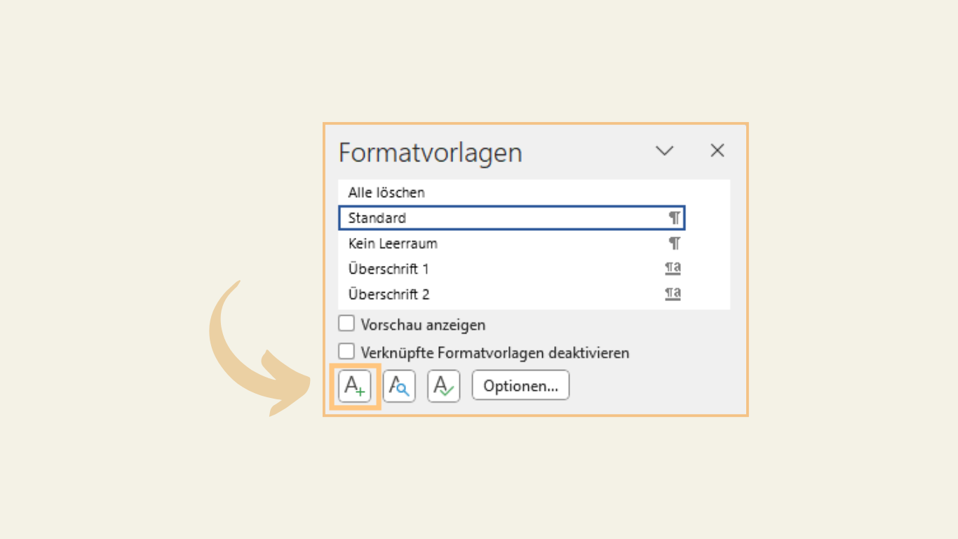 Formatvorlagen neu anlegen: Formatvorlagenkatalog