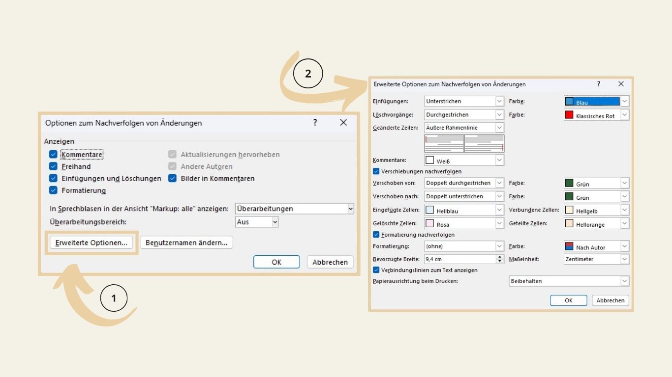 Schaubild zum Markup-Modus | Farbschema anpassen